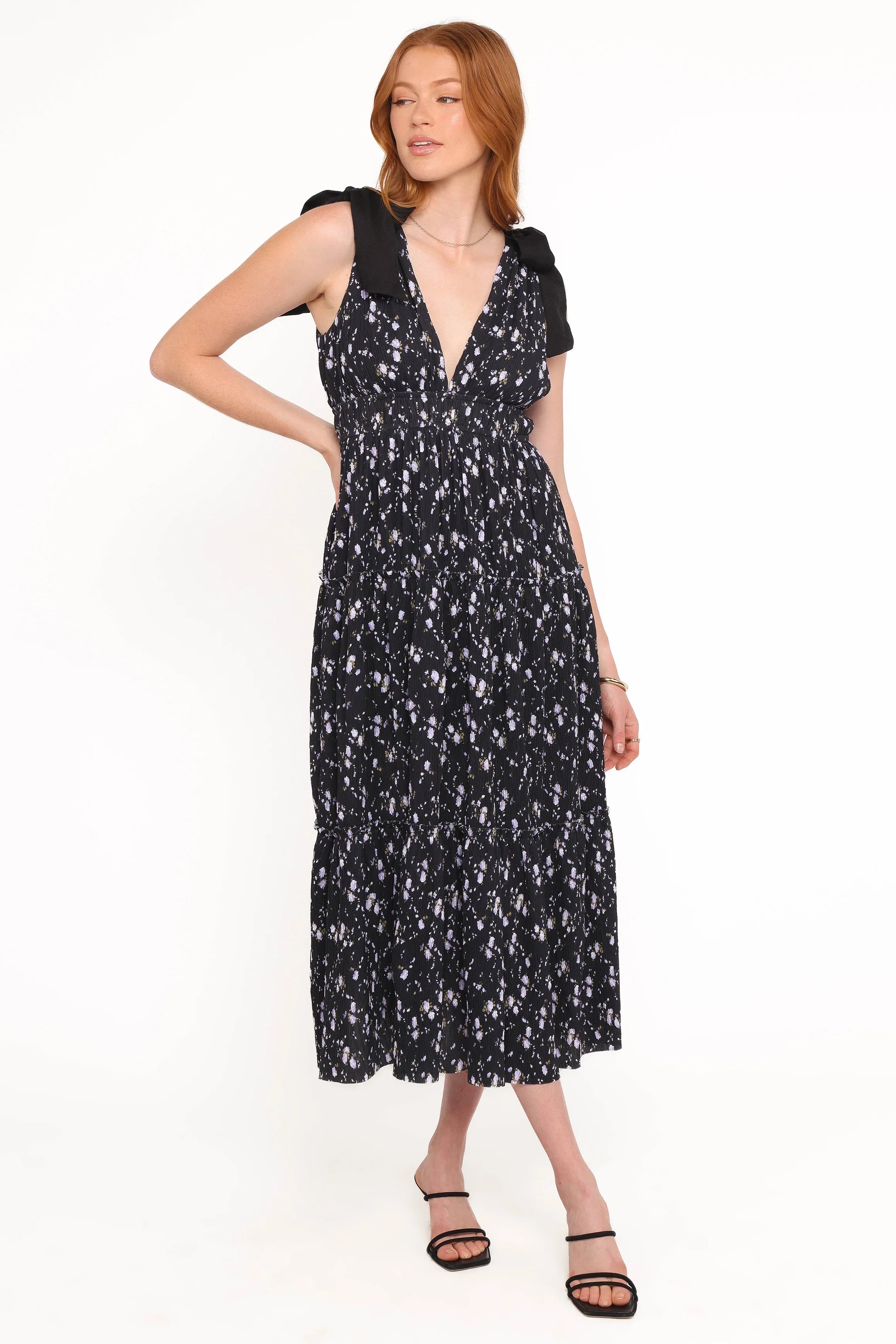 Adeline Maxi Dress Black Floral