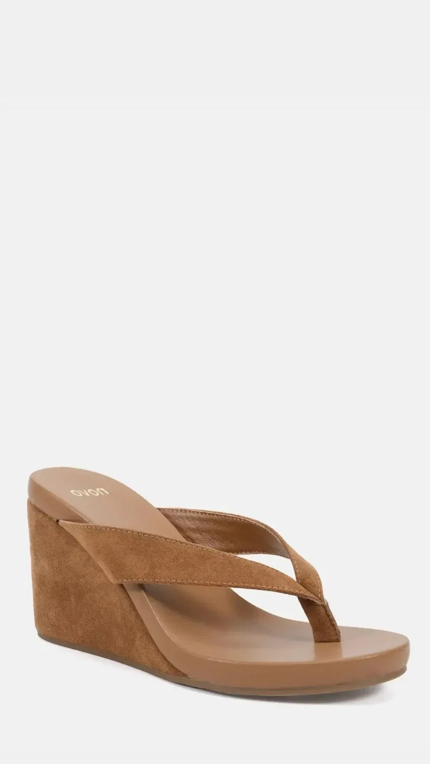 Baci Wedge Caramel Suede