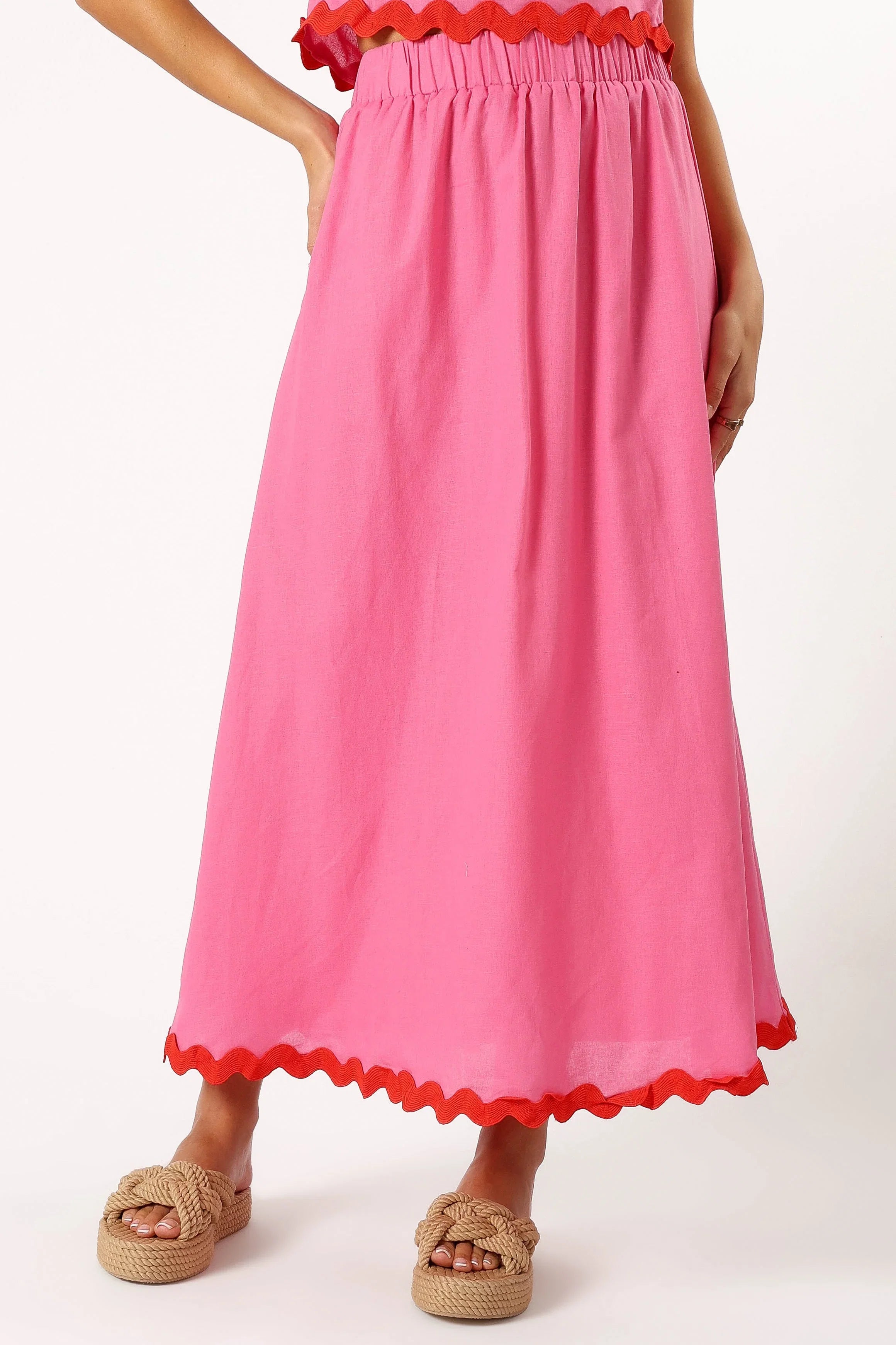 Chrissy Two Piece Set Pink Red