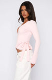 Cater To You Long Sleeve Top Baby Pink
