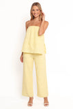 Michele Strapless Jumpsuit Butter Yellow