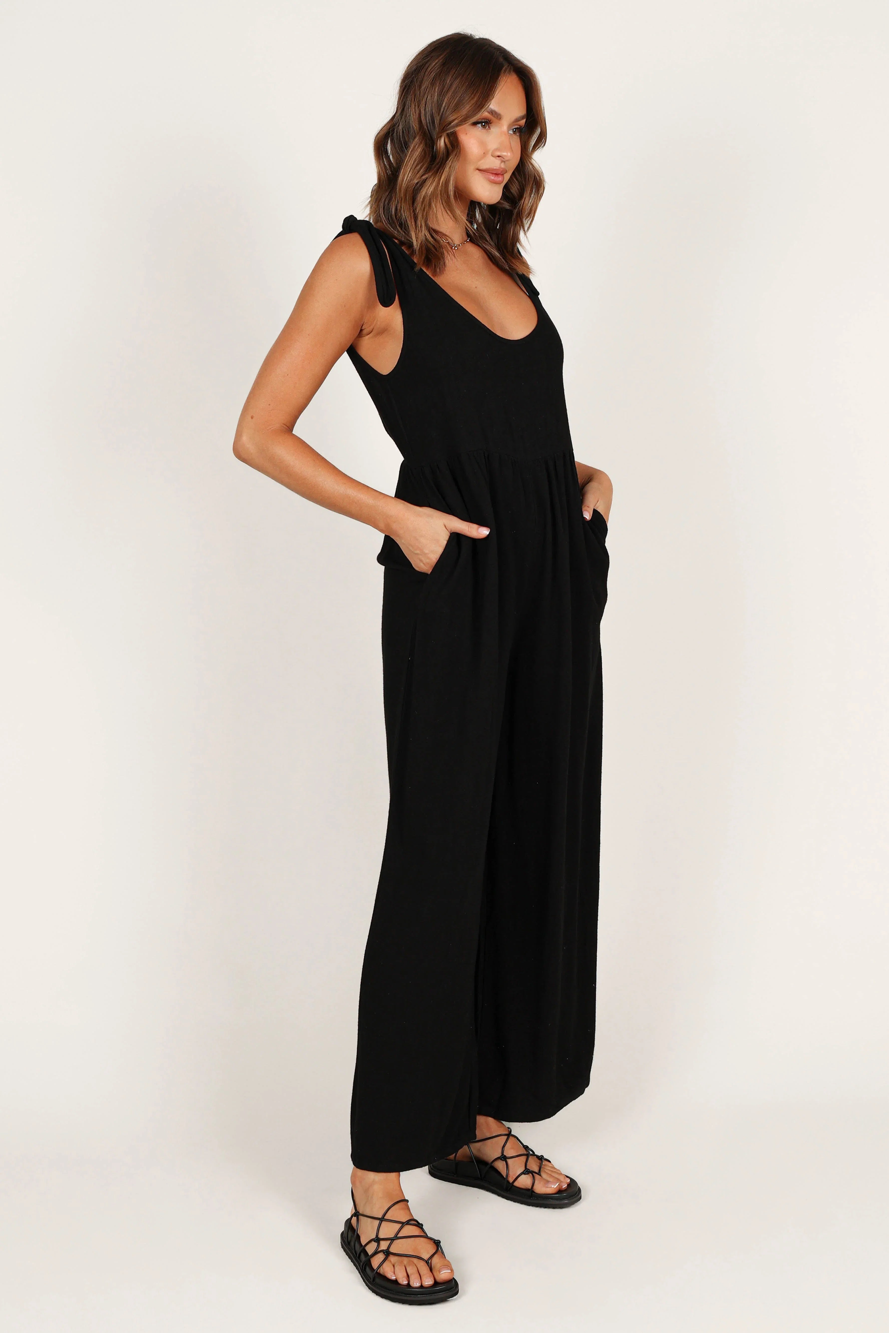 Ayla Linen Jumpsuit Black