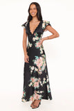 Arella Maxi Dress Black Floral
