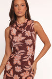 Wheeler Midi Dress Orange Floral