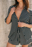 Linnea Short Set Black White
