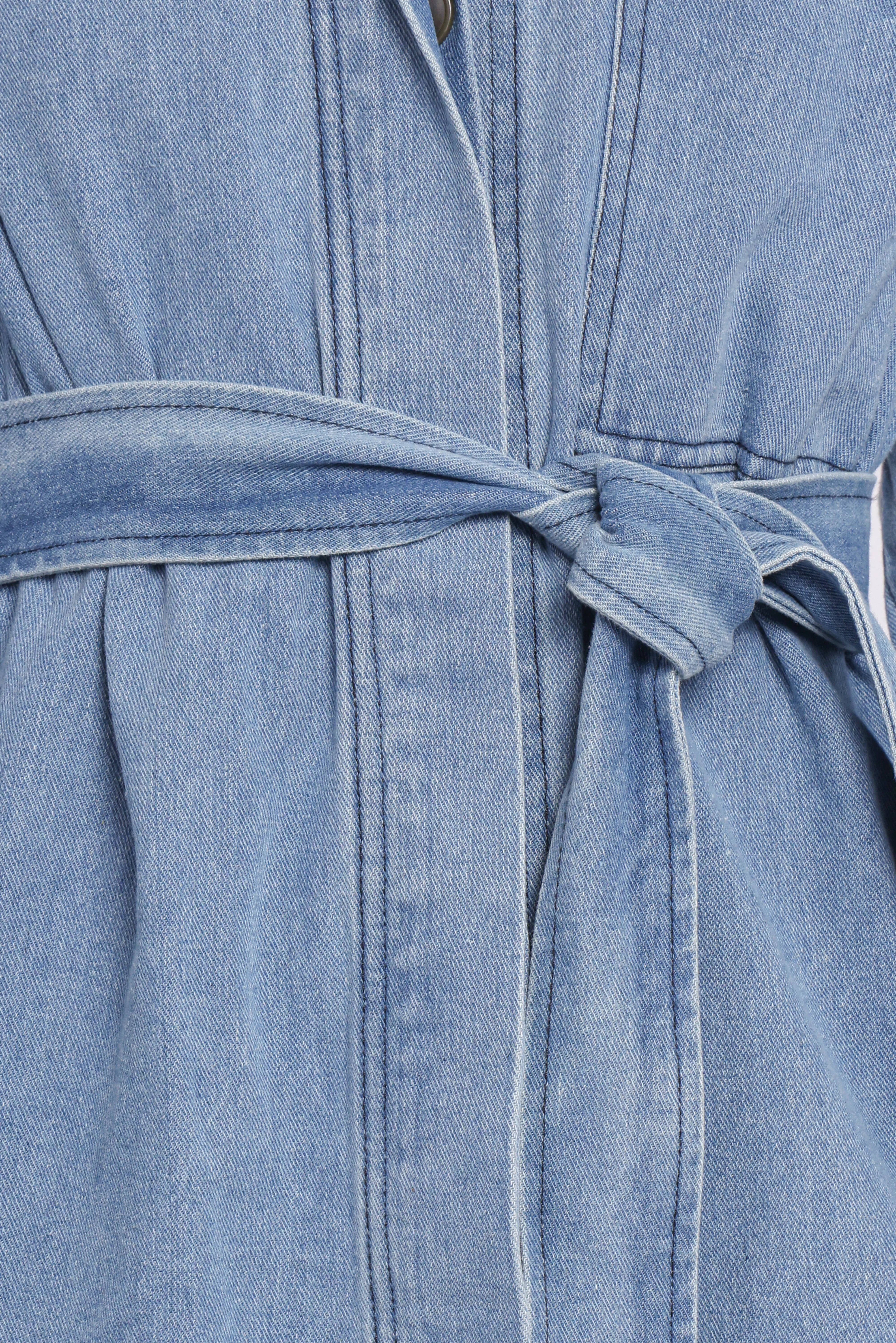 Donovan Denim Tie Jacket Light Denim