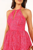 Gracie Halterneck Mini Dress Hot Pink