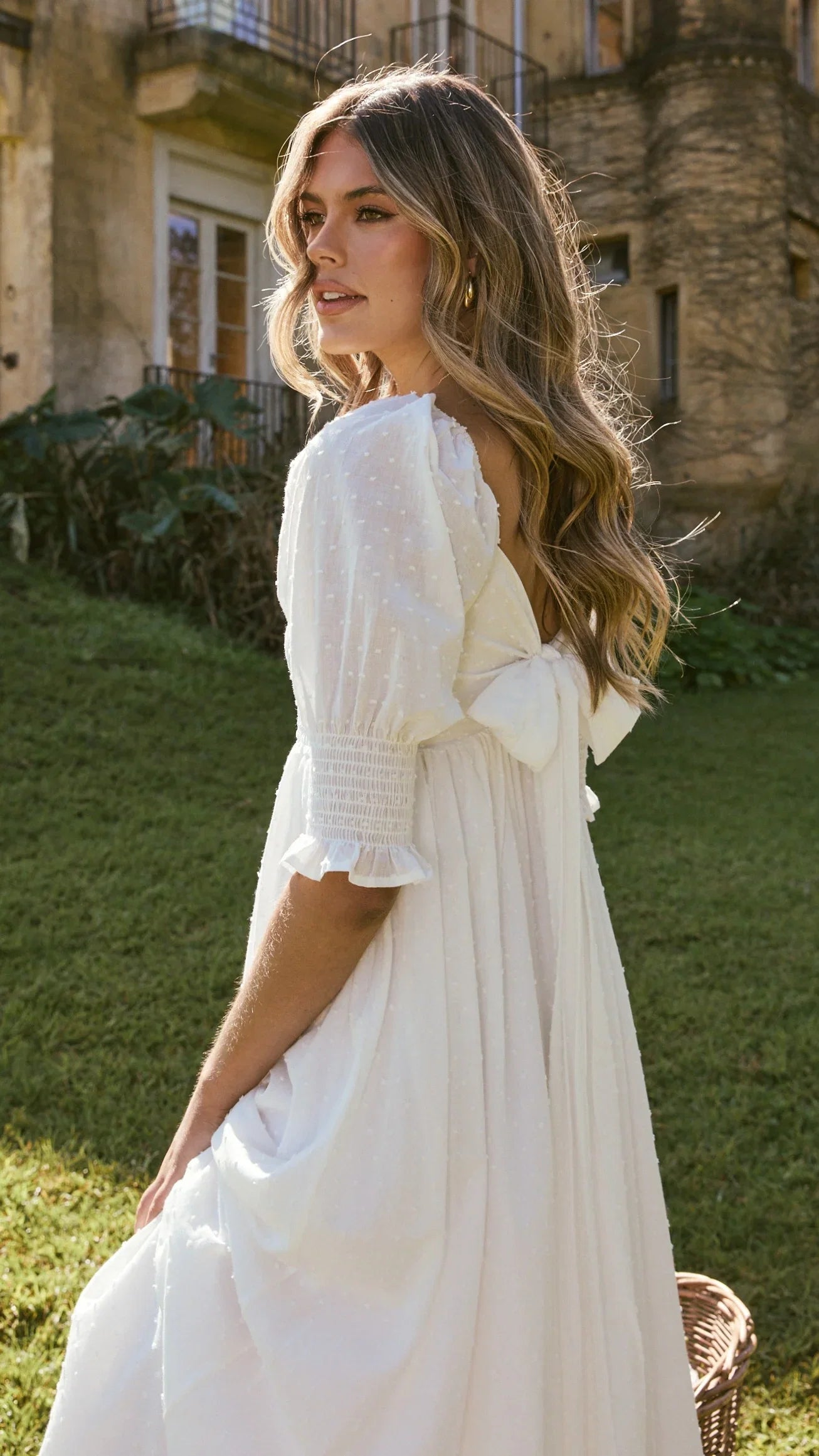 Cierra Midi Dress White