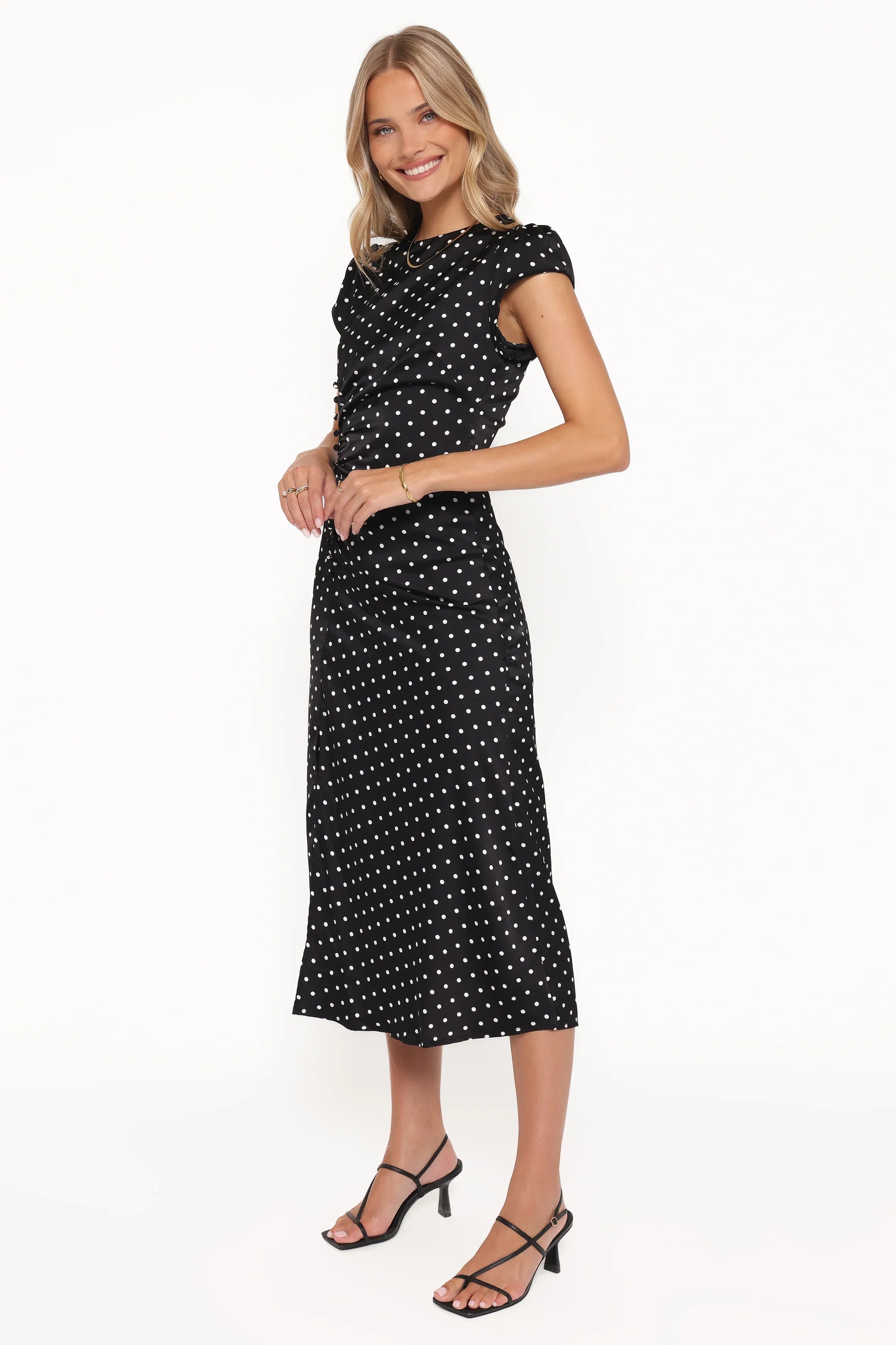 Lisbeth Midi Dress Black Polka Dot