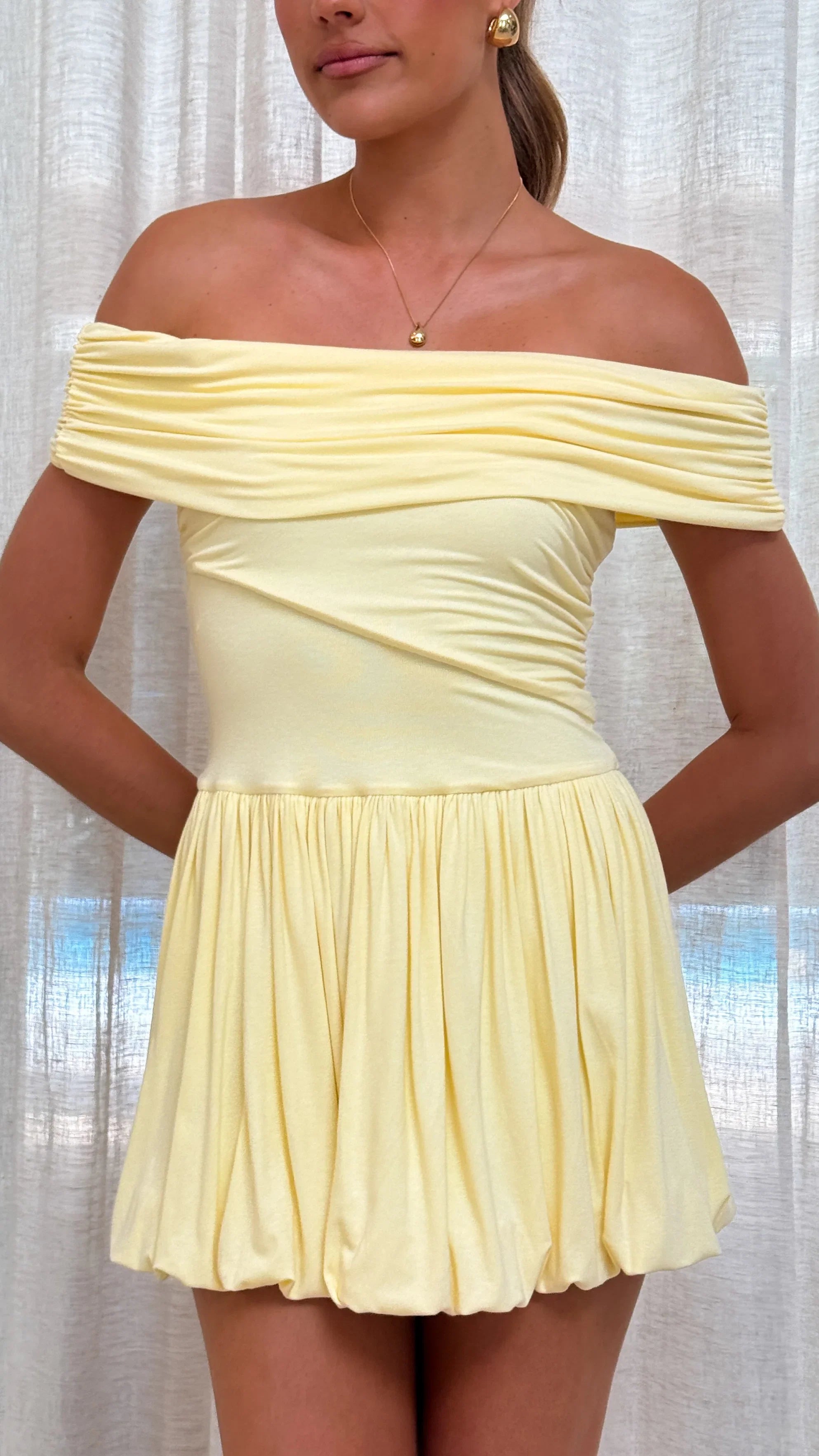 Manalla Mini Dress Lemon
