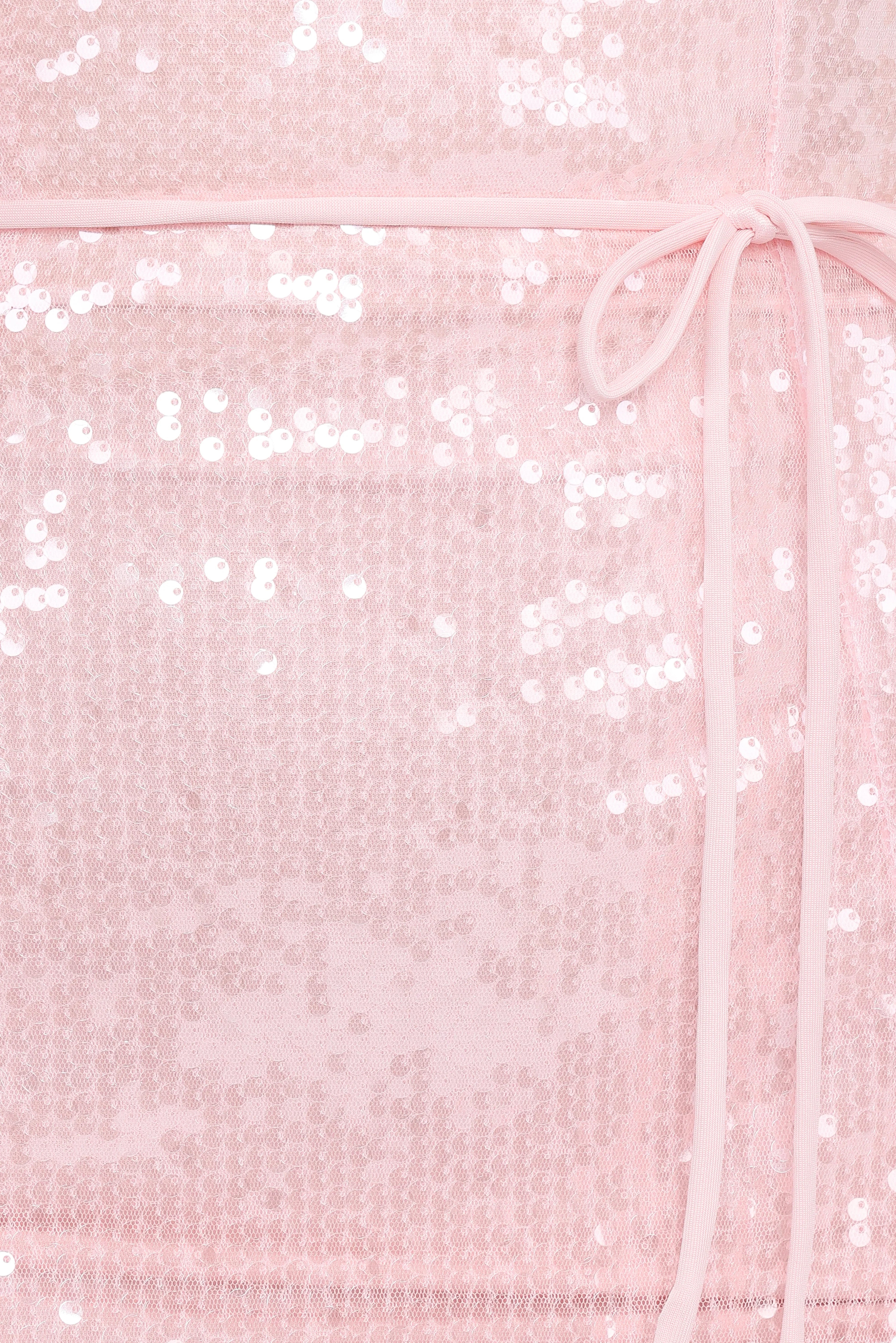 Liliane Maxi Dress Pink Sequin