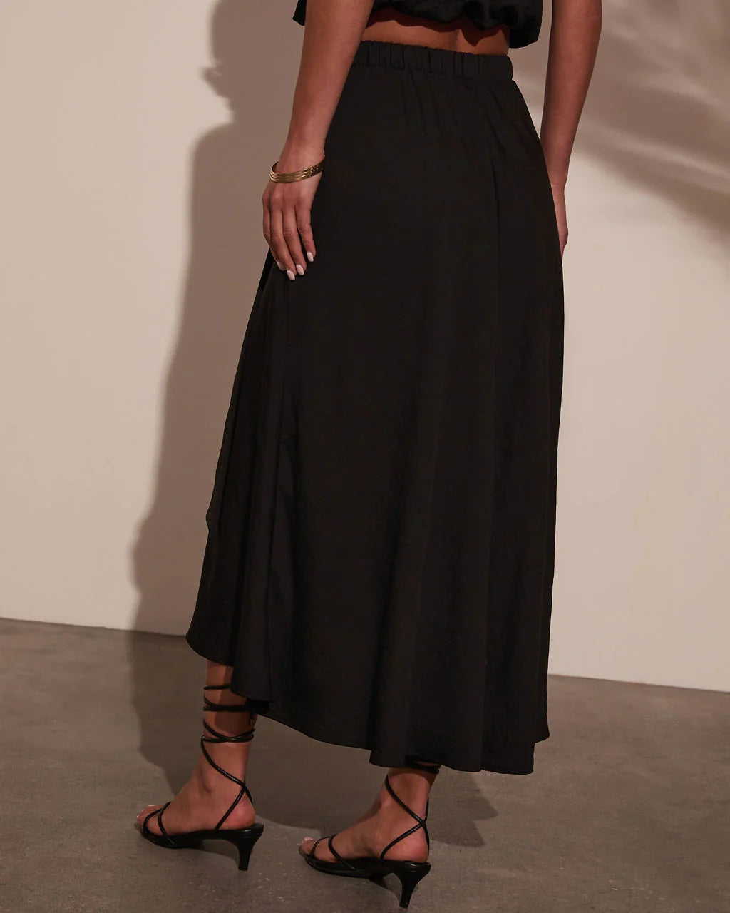 Sharena Waist Tie Midi Skirt
