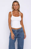 Get Even Tank Top White