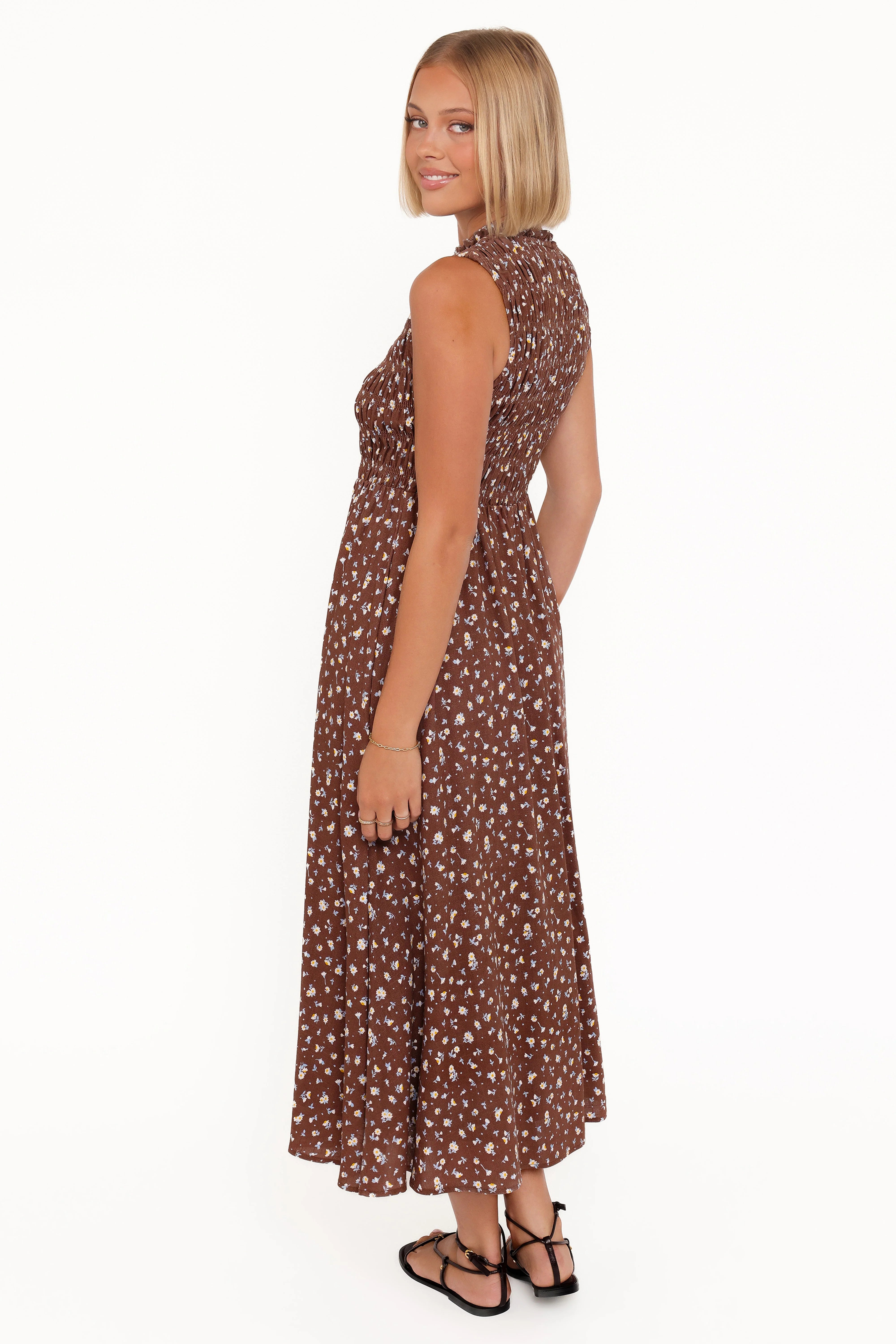 Lanna Maxi Dress Brown Floral