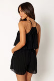 Magnolia Pleat Romper Black