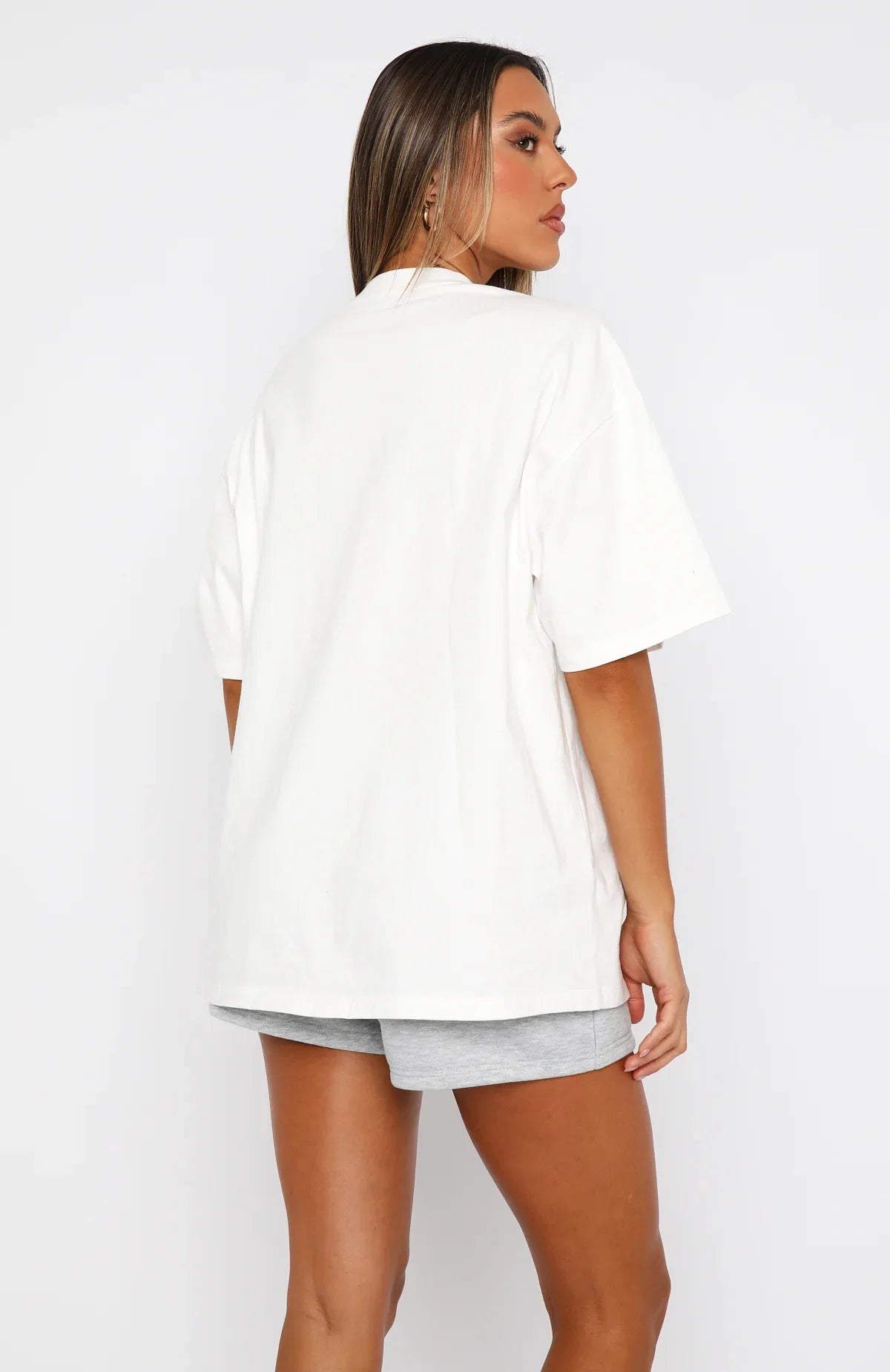 With Love Forever Oversized Tee White Blue