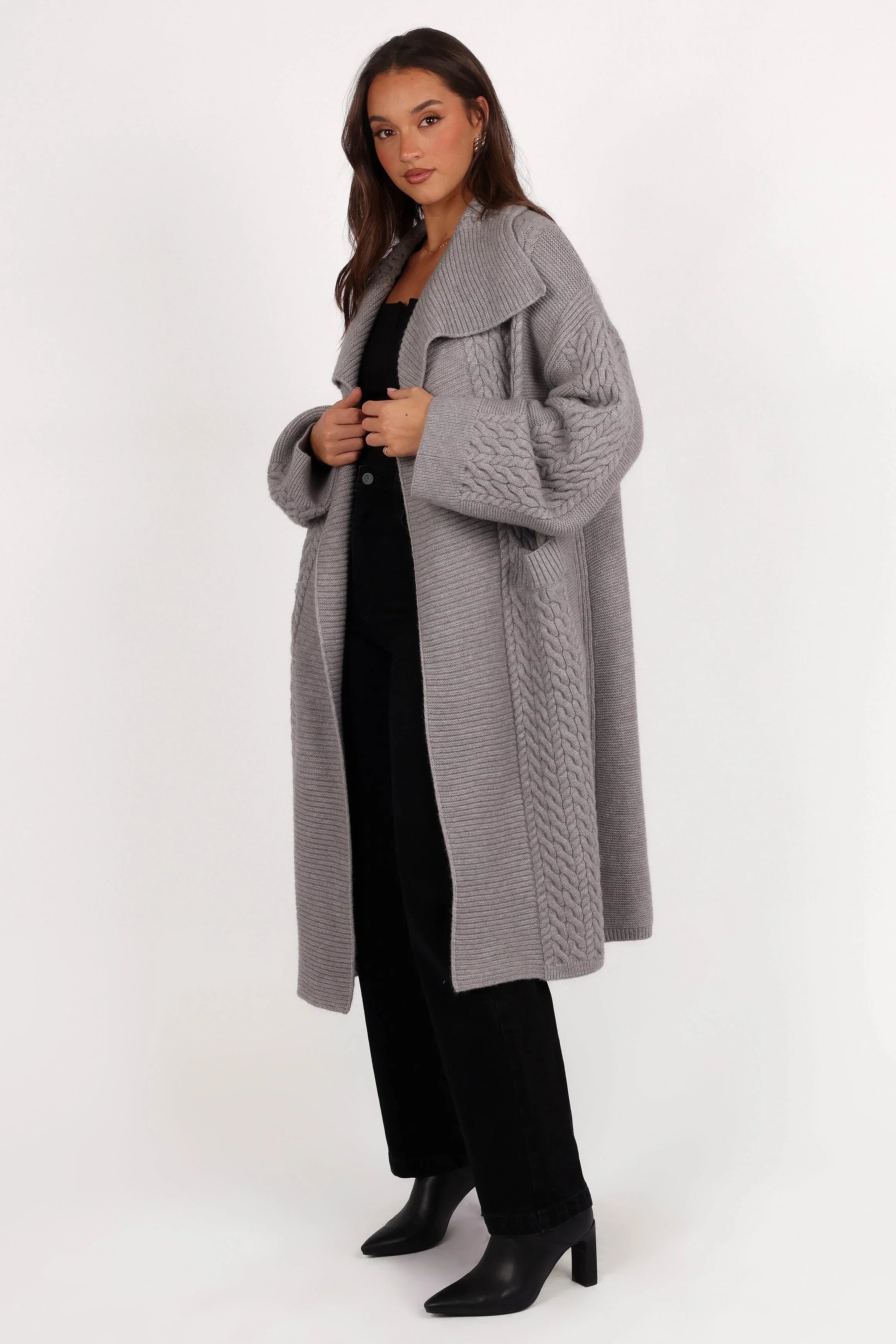 Soma Oversized Open Front Cardigan Grey