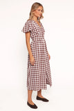Robinson Maxi Dress Brown Gingham
