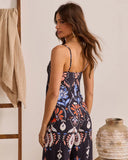 Capri Daydream Abstract Print Flyaway Top