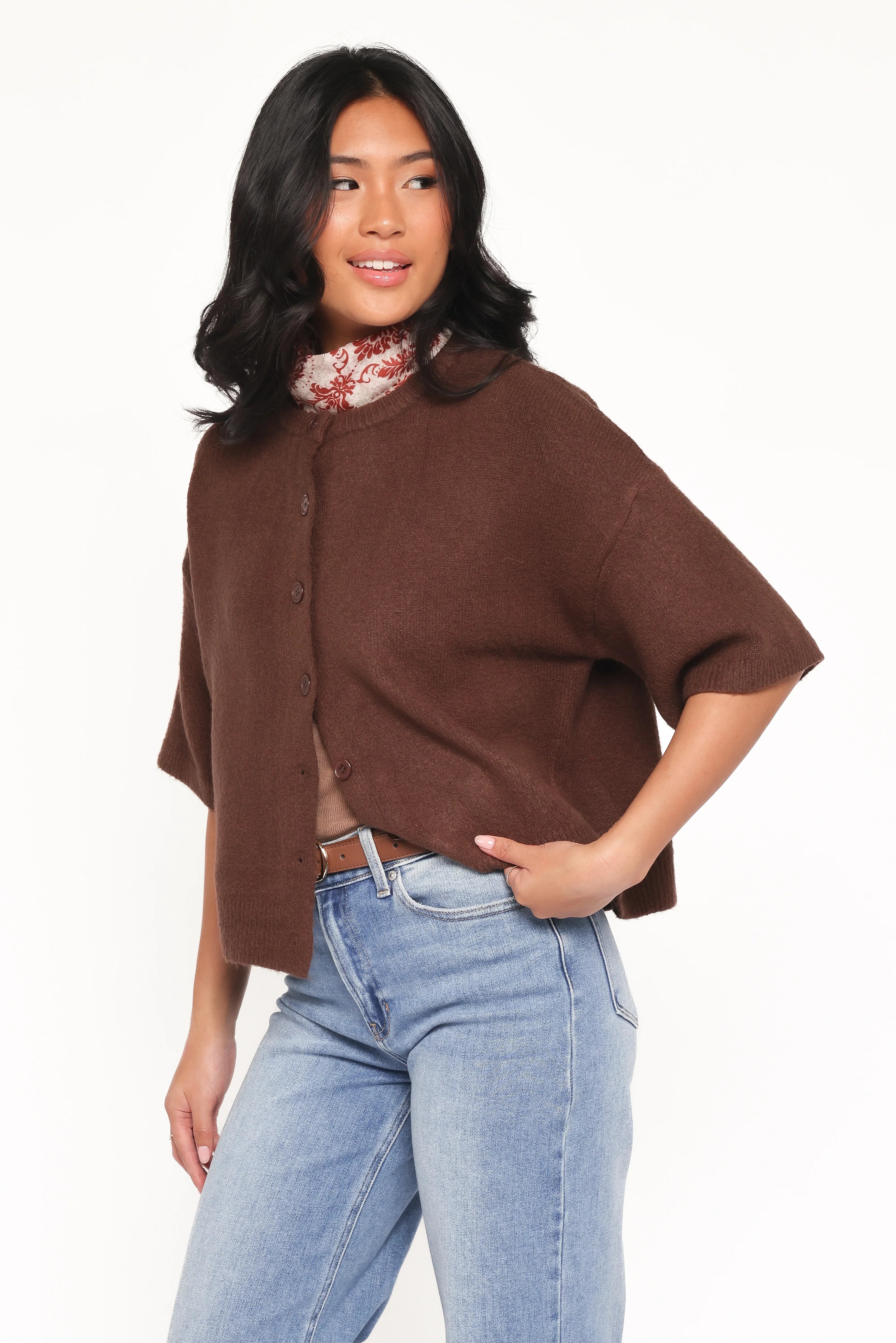 Lilith Knit Top Chocolate Brown