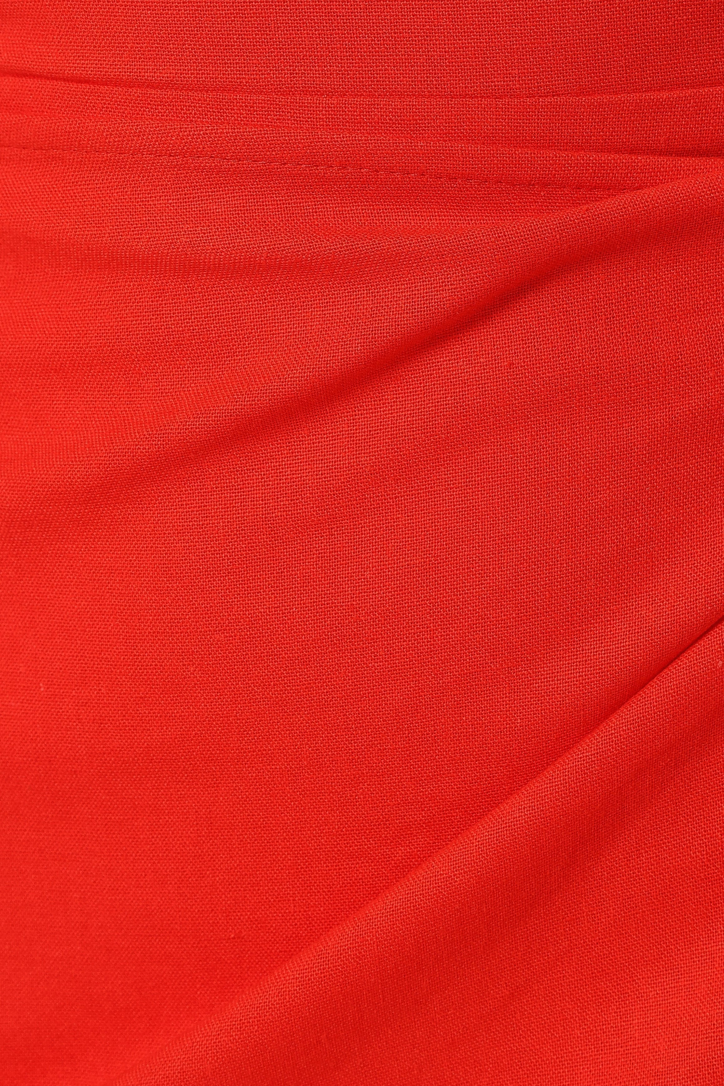 Misty Wrap Midi Dress Red Rogue