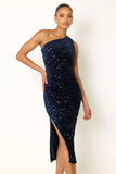 Kiki One Shoulder Midi Dress Midnight