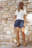 Dallas Bermuda Denim Short Dark Wash