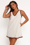 Calliope Mini Dress White Tan