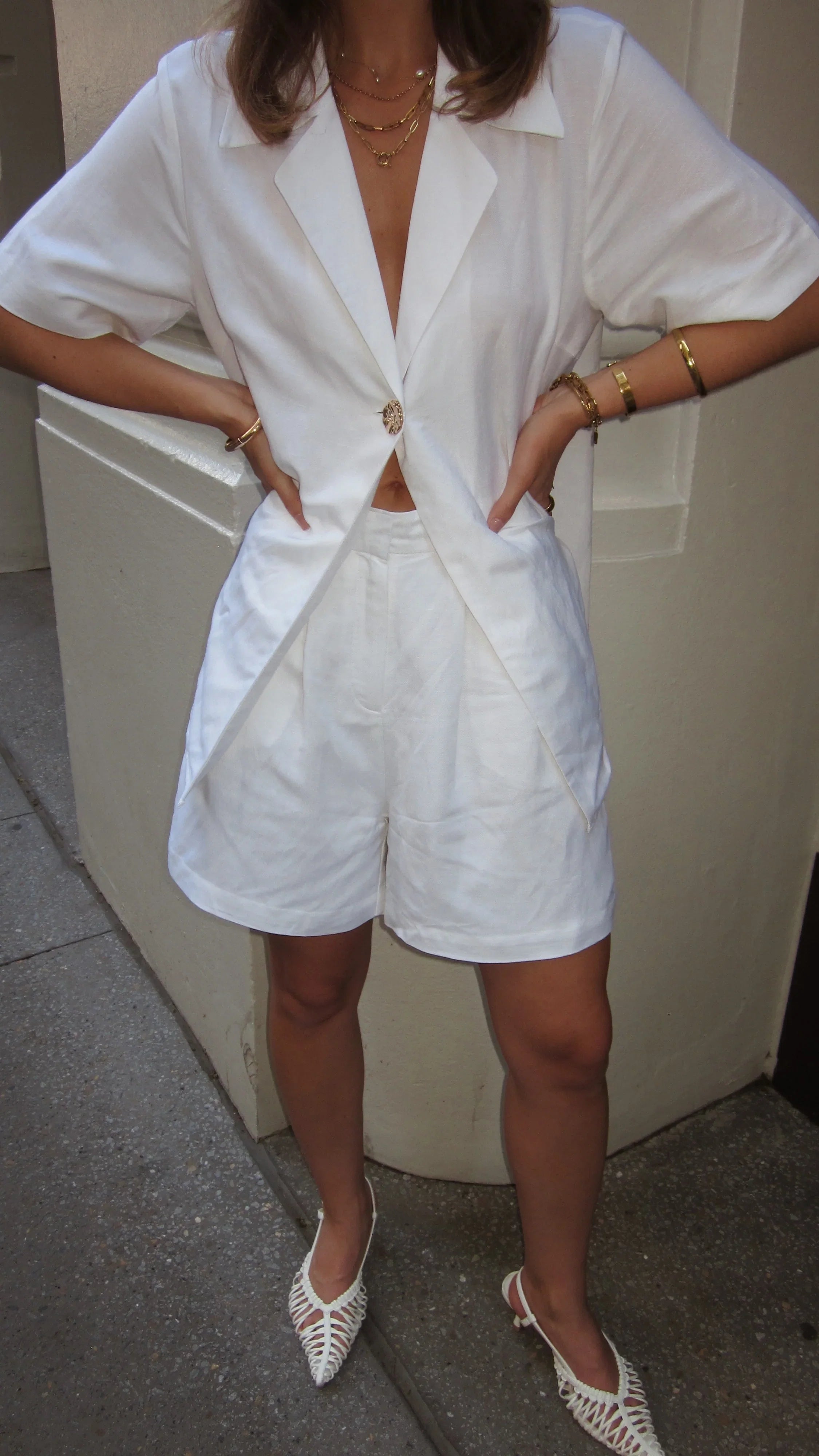 Emmaline Shorts White