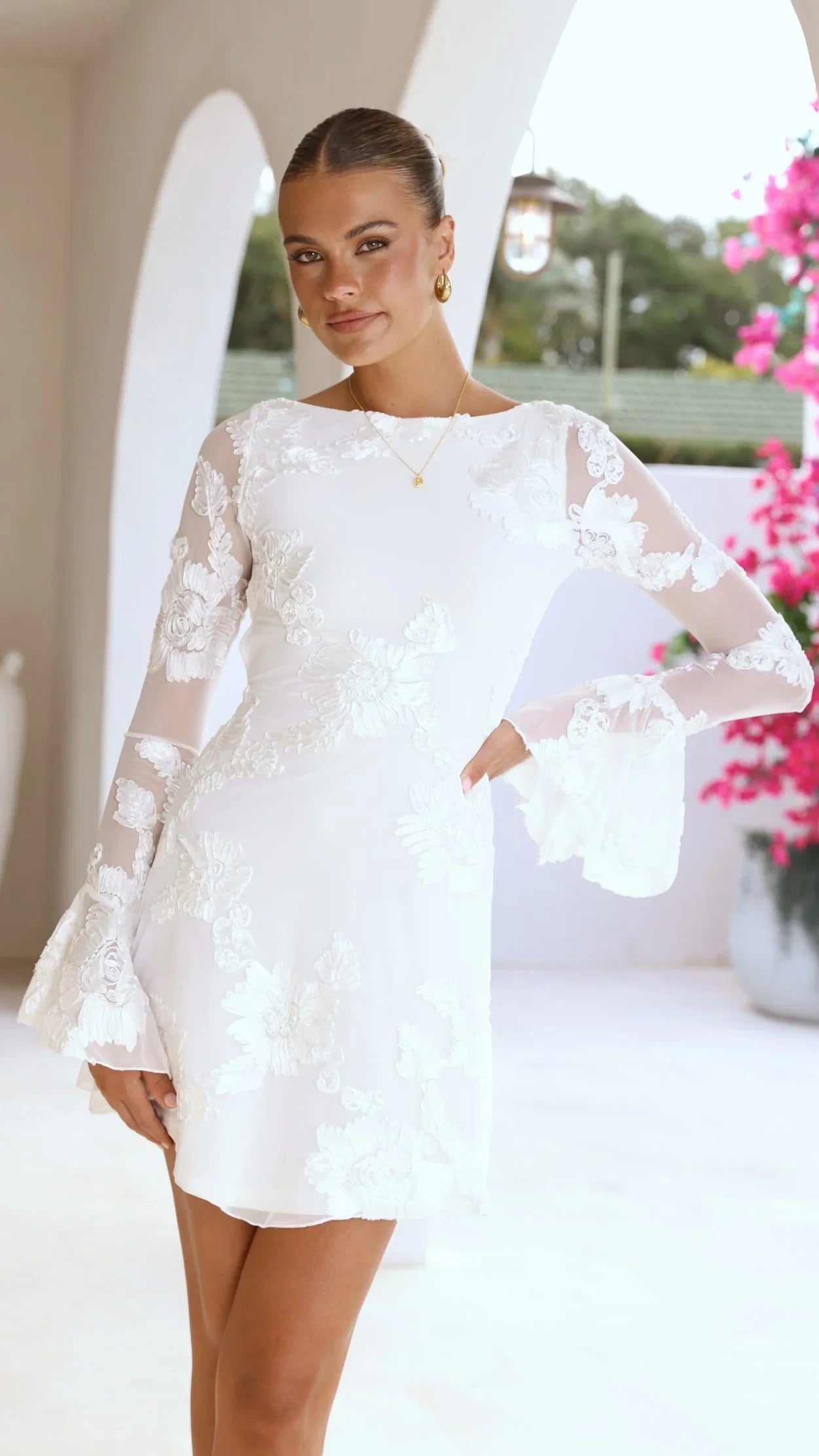 Lanesia Mini Dress White