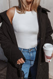 Davie Ribbed Knit Top White