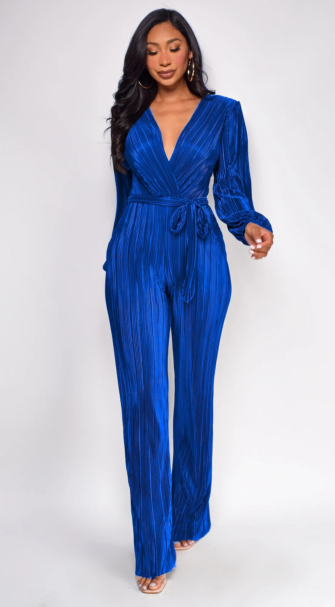 Juna Surplice Jumpsuit Royal Blue