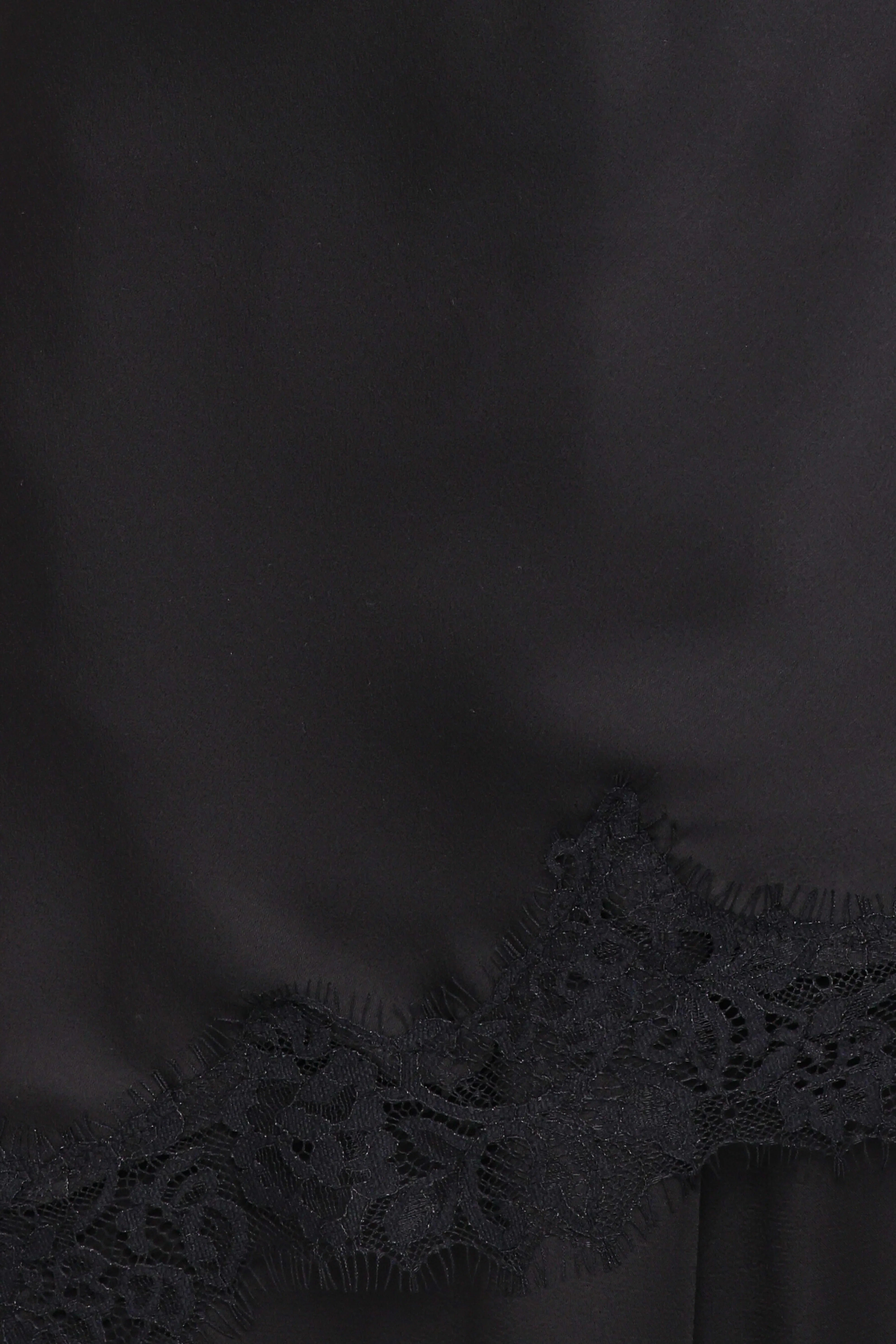 Clara Asymmetrical Lace Top Black