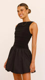 Meera Boat Neck Mini Dress Black