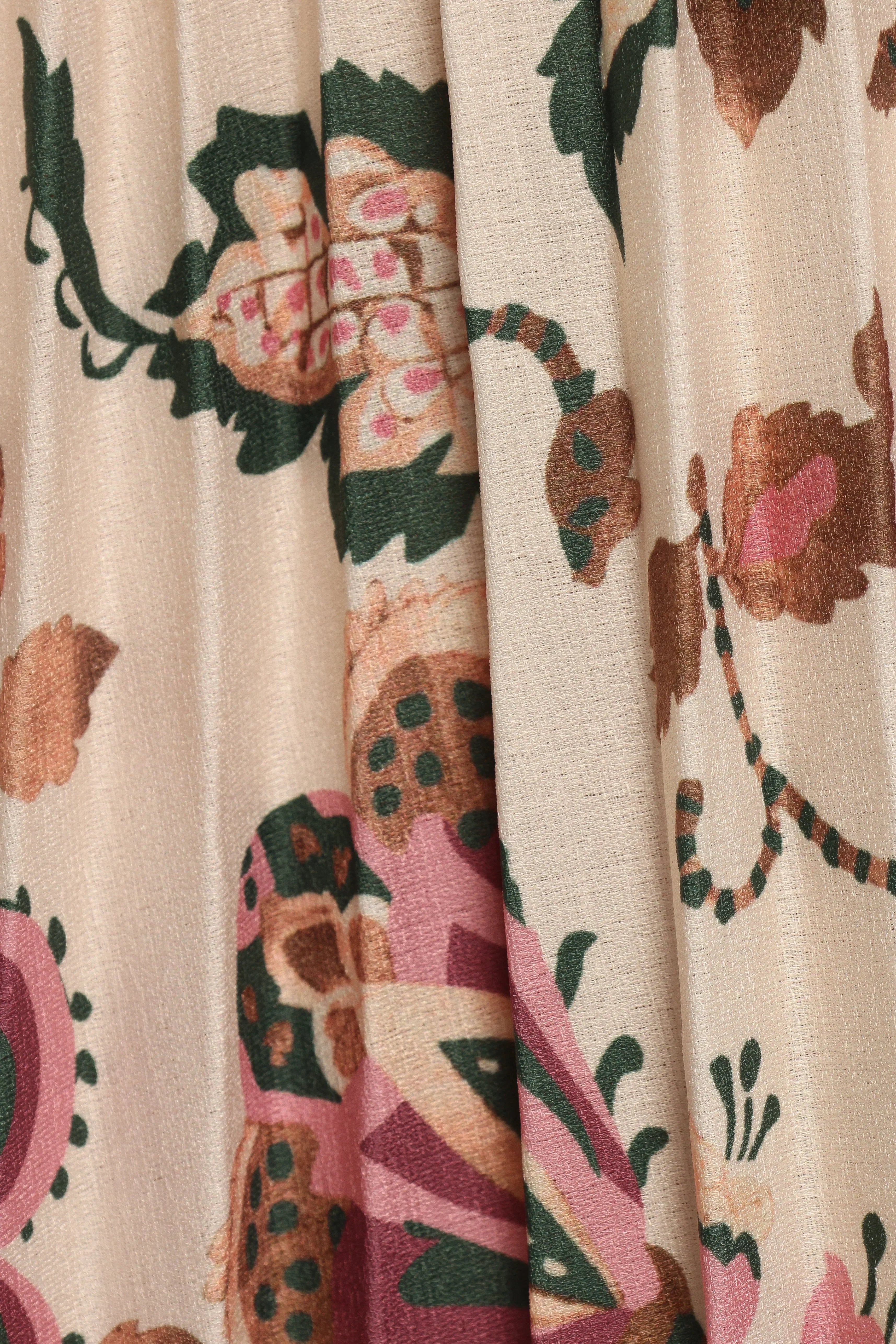 Michael Pleated Midi Skirt Paisley Floral