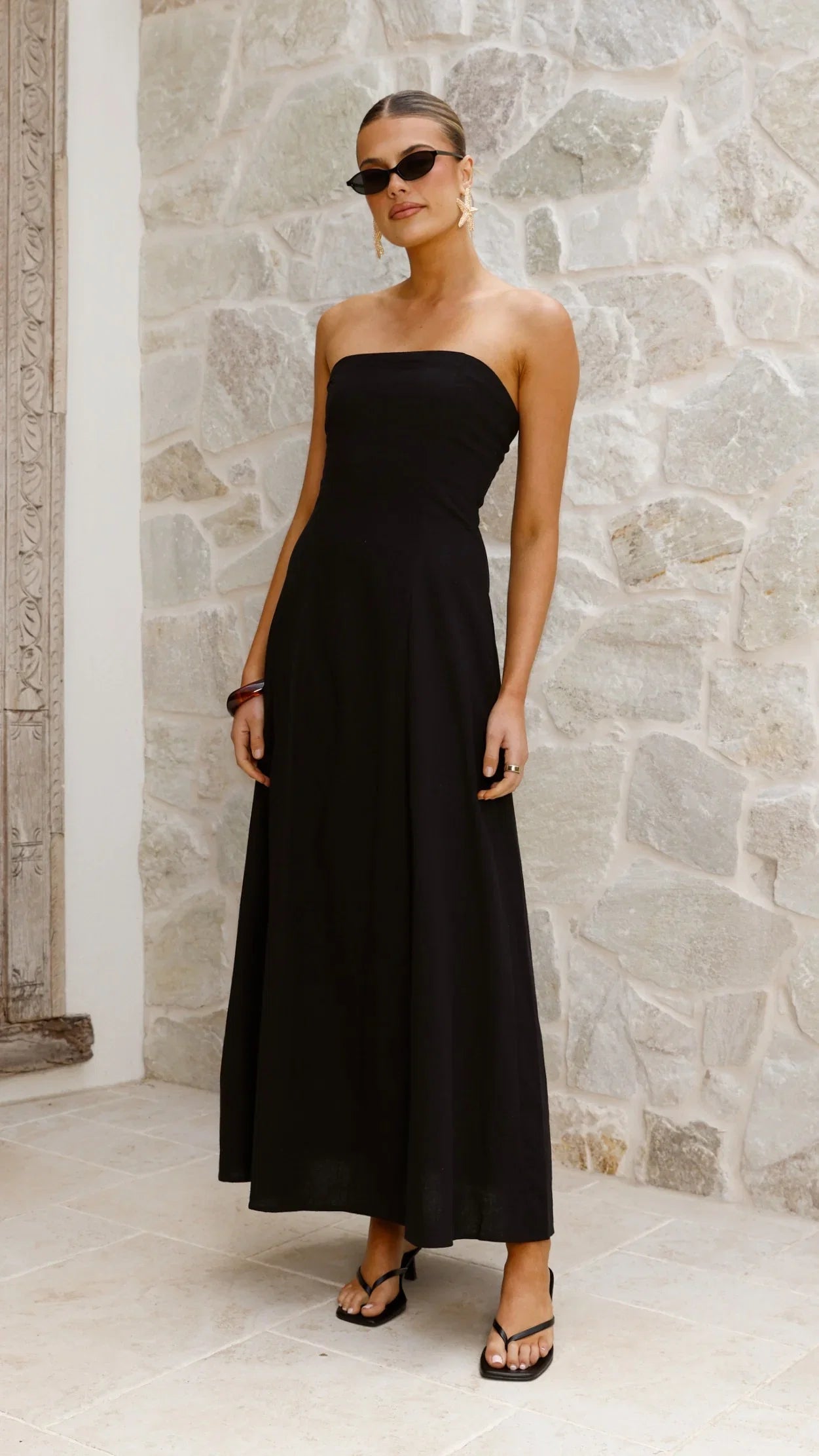 Astrid Strapless Maxi Dress Black