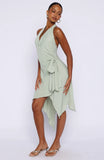 Reminiscing Halter Midi Dress Mint