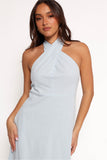 Betsy Halterneck Maxi Dress Pale Blue