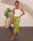 Rooted Grace Tropical Floral Mesh Maxi Skirt