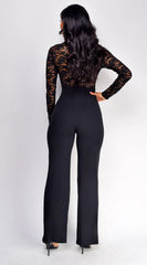 Aitana Lace Long Sleeve Jumpsuit Black