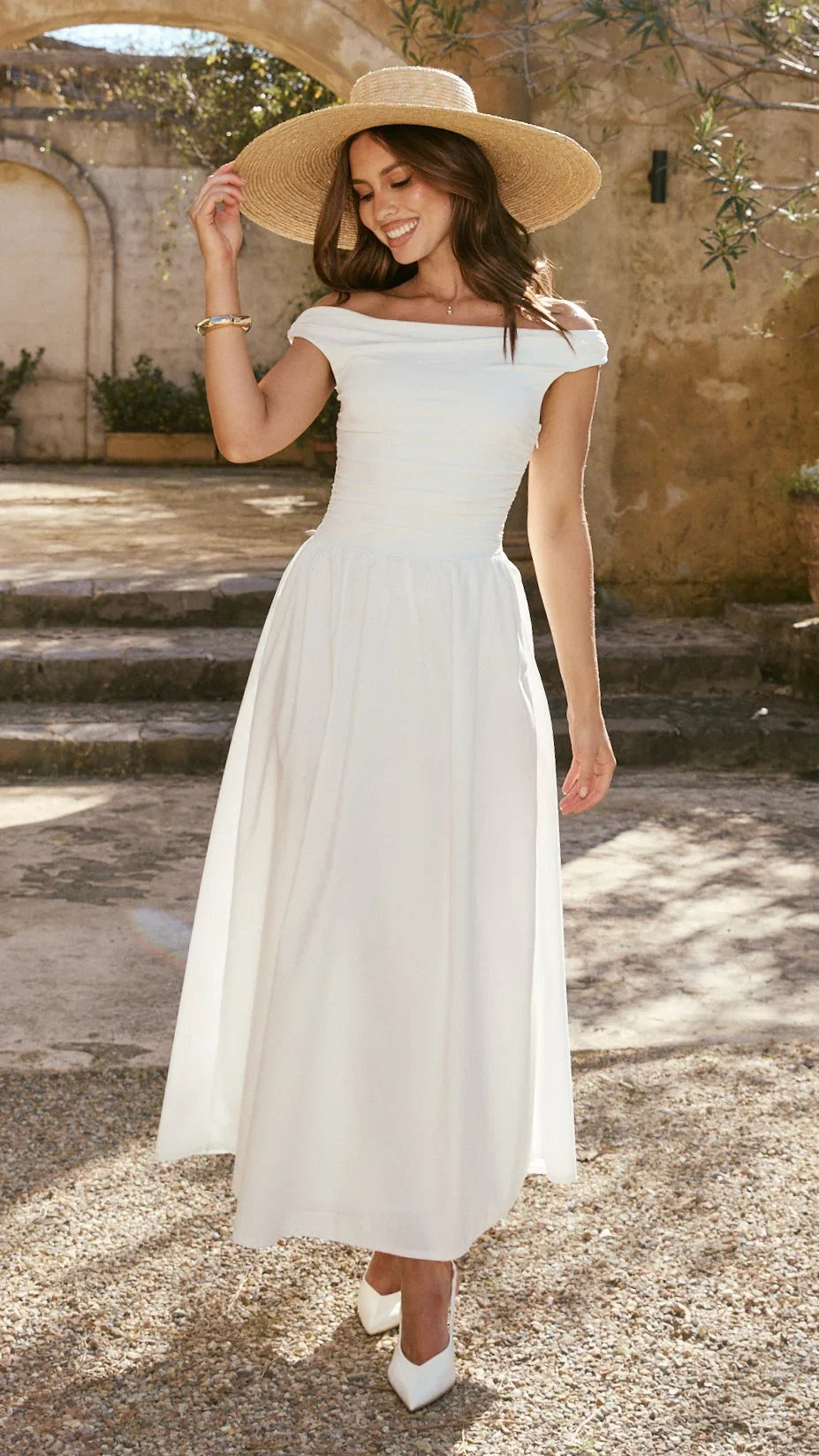 Immy Midi Dress White