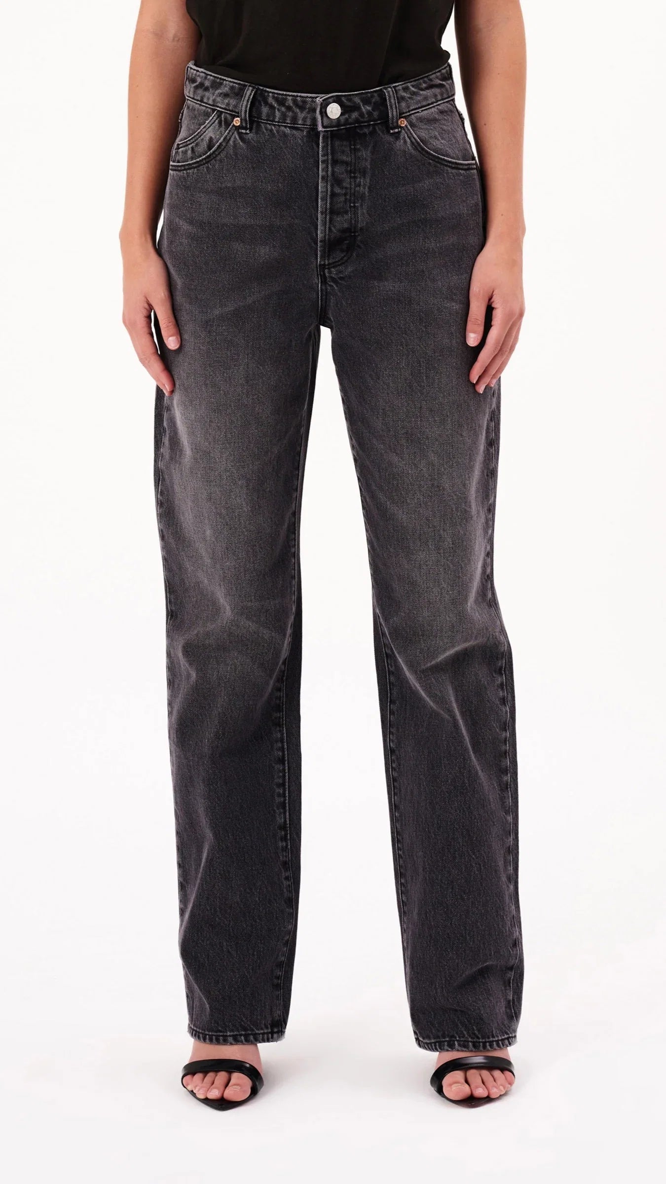 Rollas 90s Relaxed Jean Vintage Black Worn Black