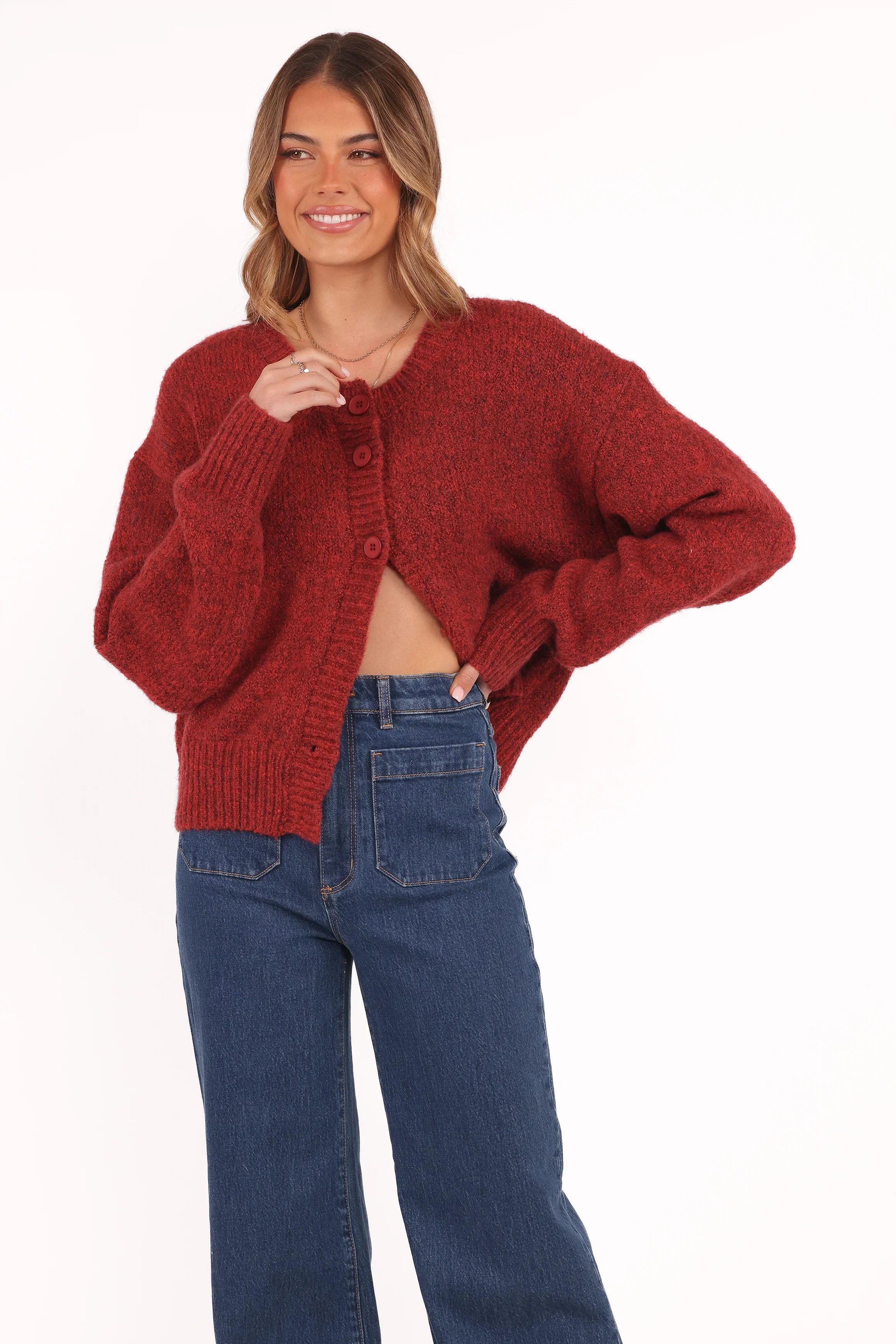 Lucah Cardigan Dark Red