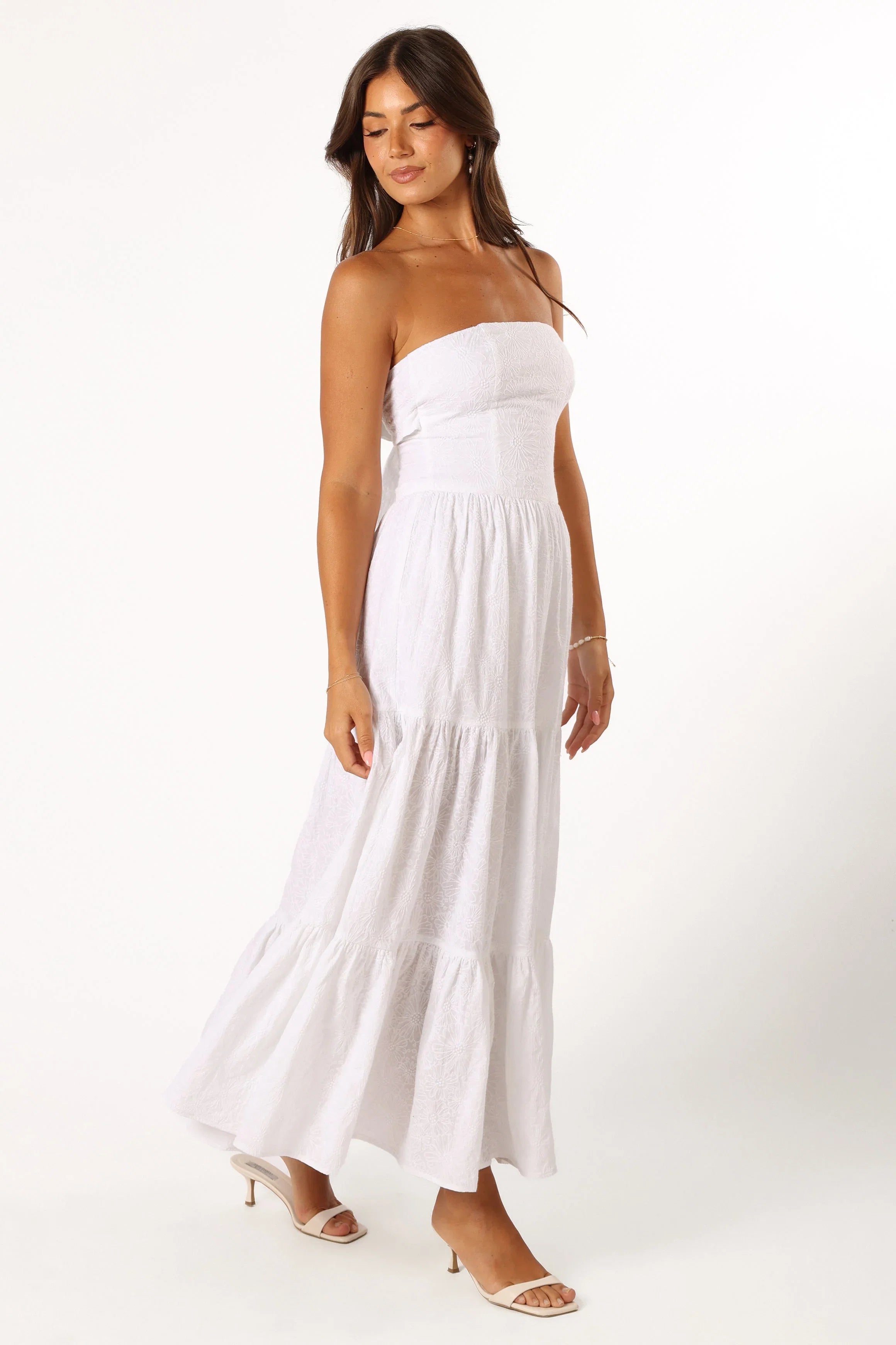Florina Midi Dress White Floral