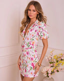 Light Flora Belted Floral Mini Dress