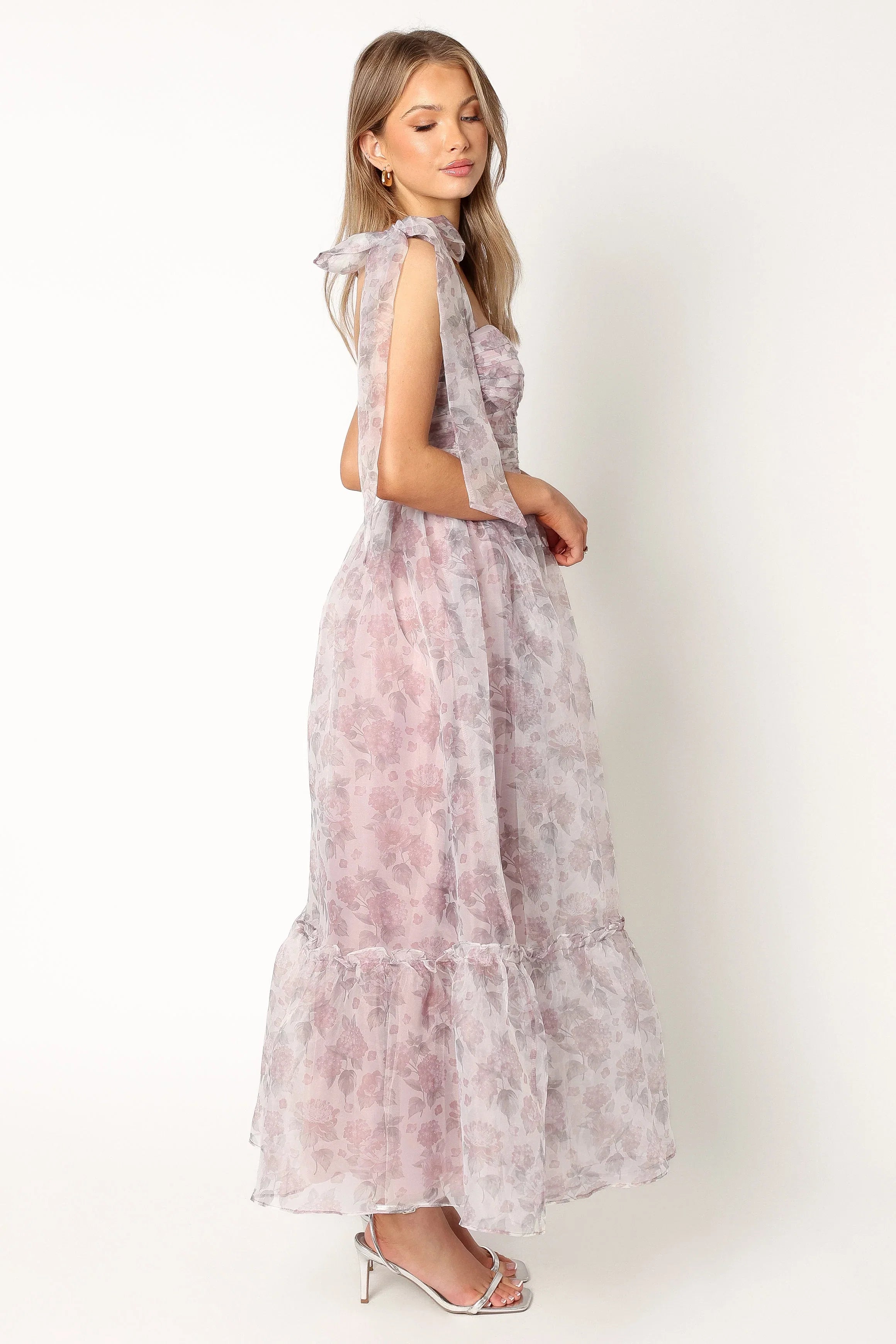 Floret Midi Dress Dark Purple