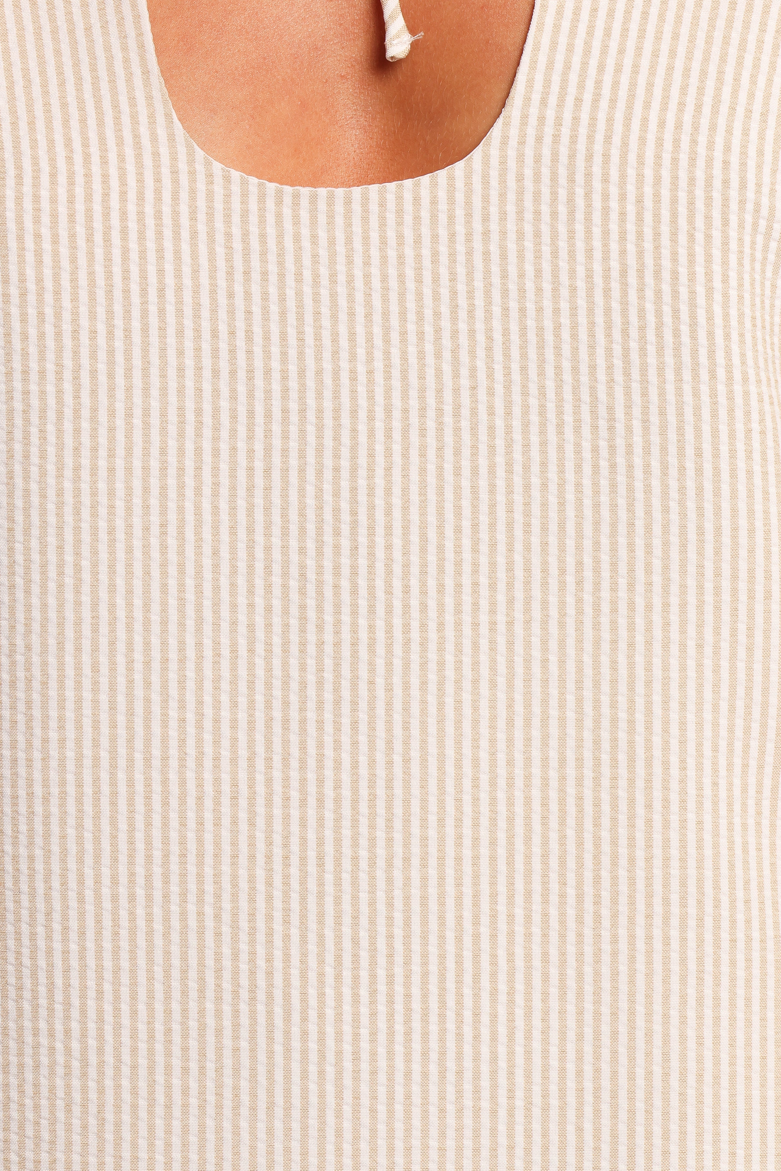 Sidney Mini Dress Tan Stripe