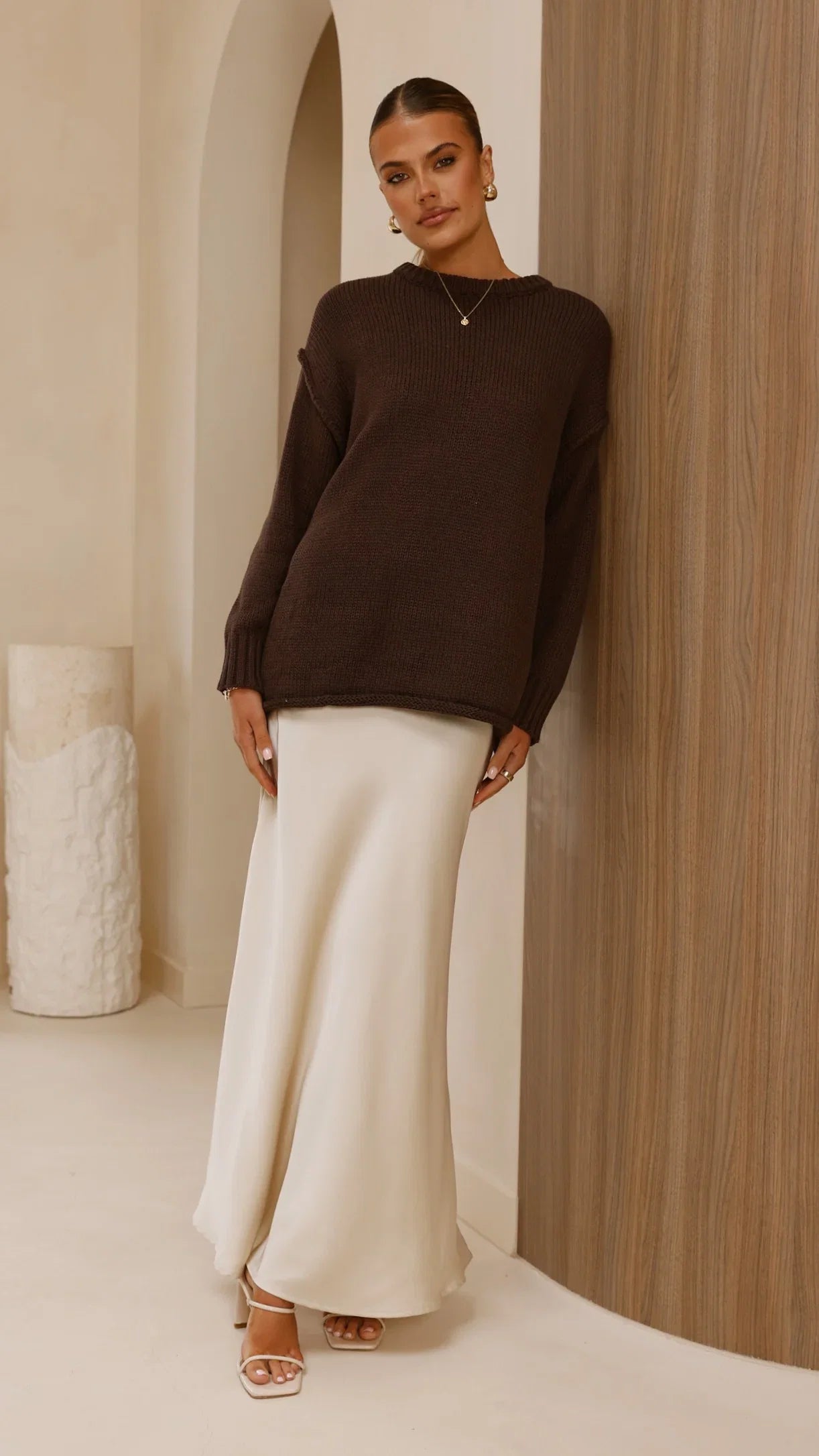 Delvine Knit Jumper Chocolate
