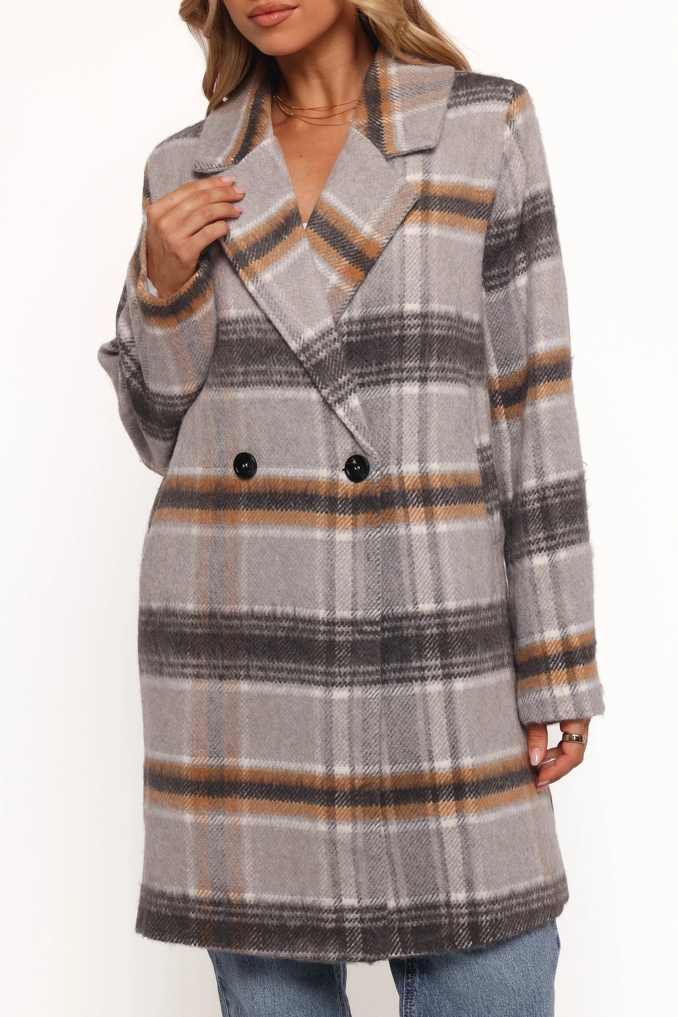 Zella Long Coat Grey Multi