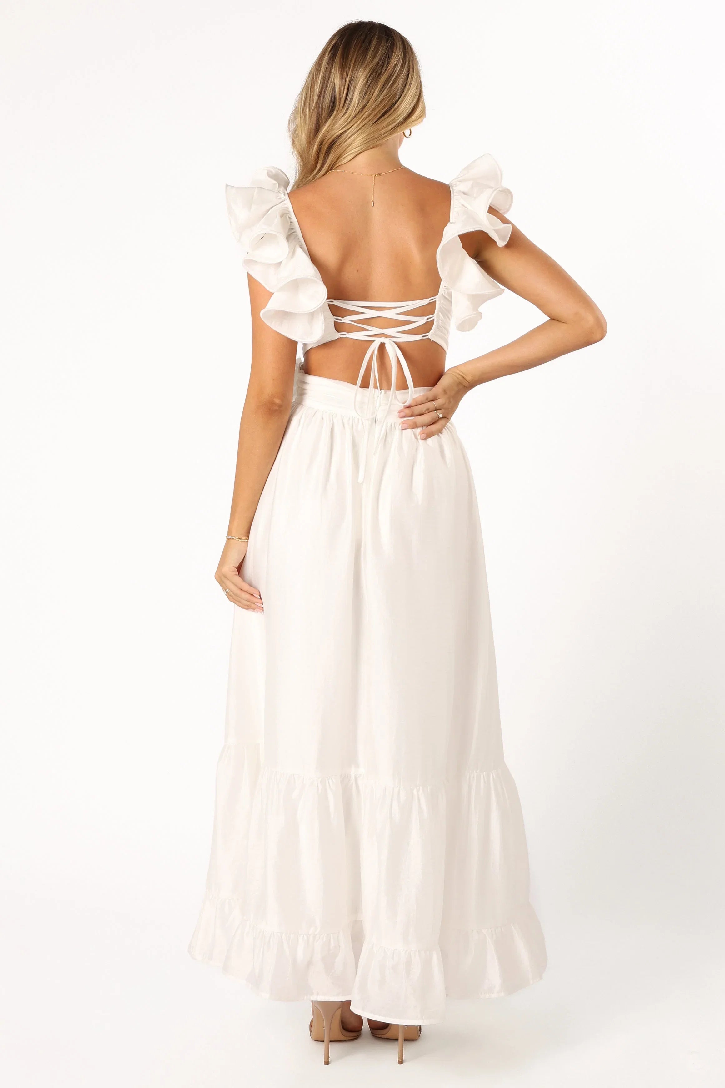 Josey Midi Dress White